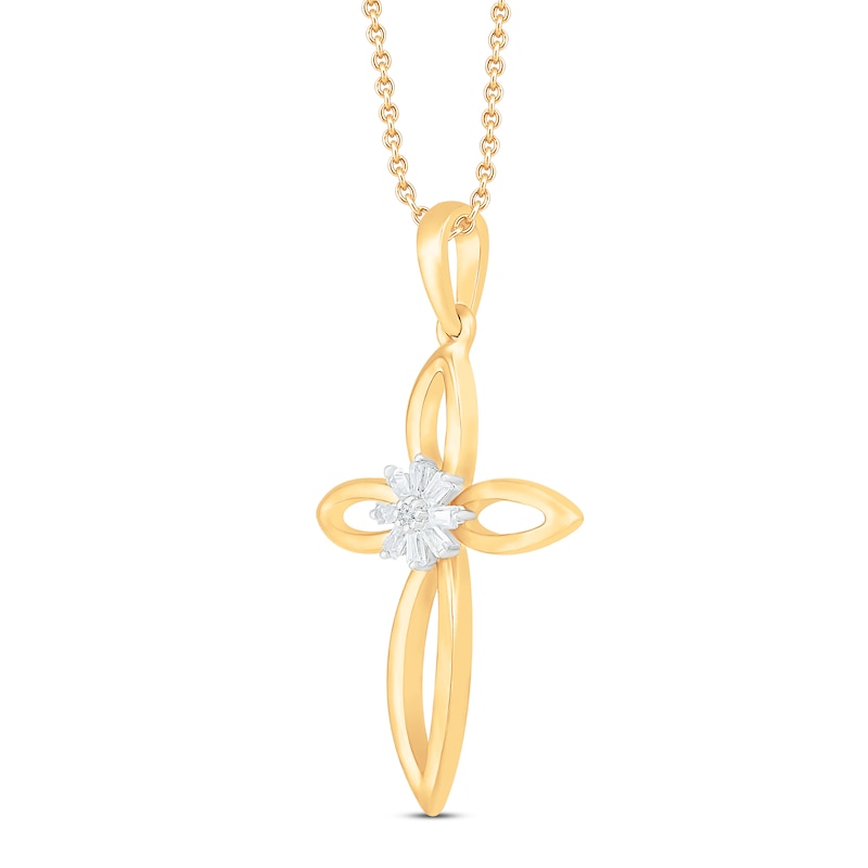 Main Image 2 of Diamond Necklace 1/20 ct tw Diamond Accents 10K Yellow Gold