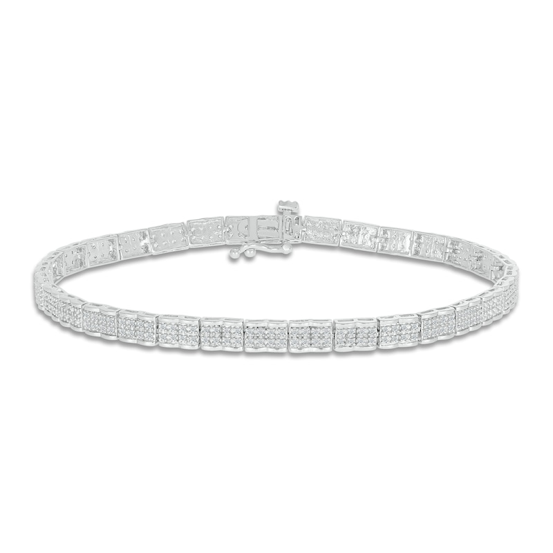 Main Image 1 of Diamond Bracelet 1/2 ct tw Round 10K White Gold