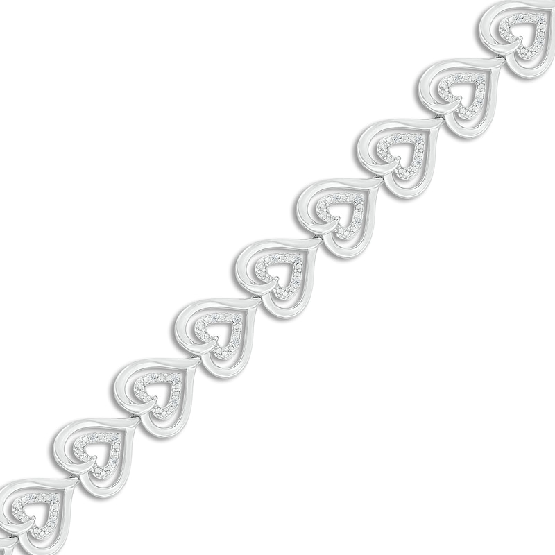 Main Image 2 of Diamond Bracelet 1/10 ct tw Round Sterling Silver