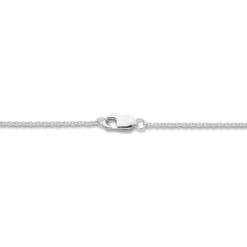 Solid Paperclip Chain Necklace 14K White Gold 16