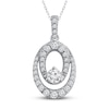 Thumbnail Image 0 of Closer Together Diamond Necklace 1/2 ct tw Round 10K White Gold