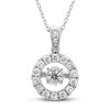 Diamond Necklace 3/4 ct tw Round 14K White Gold