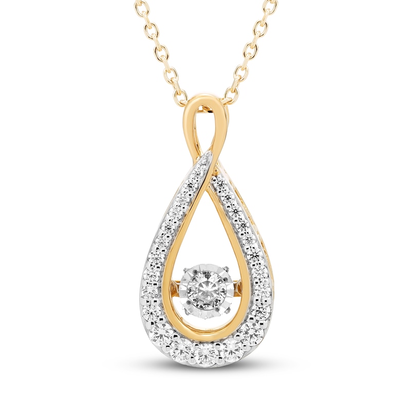 Diamond Necklace 1/3 ct tw Round 10K Yellow Gold