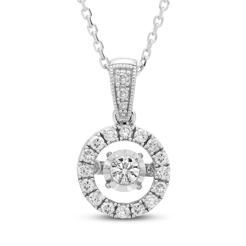 Diamond Necklace 1/3 ct tw Round 10K White Gold