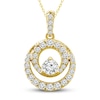 Thumbnail Image 0 of Closer Together Diamond Necklace 1/2 ct tw Round 10K Yellow Gold