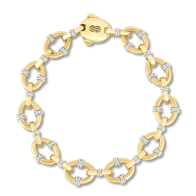 Diamond Bracelet 1-1/3 ct tw Round 10K Yellow Gold
