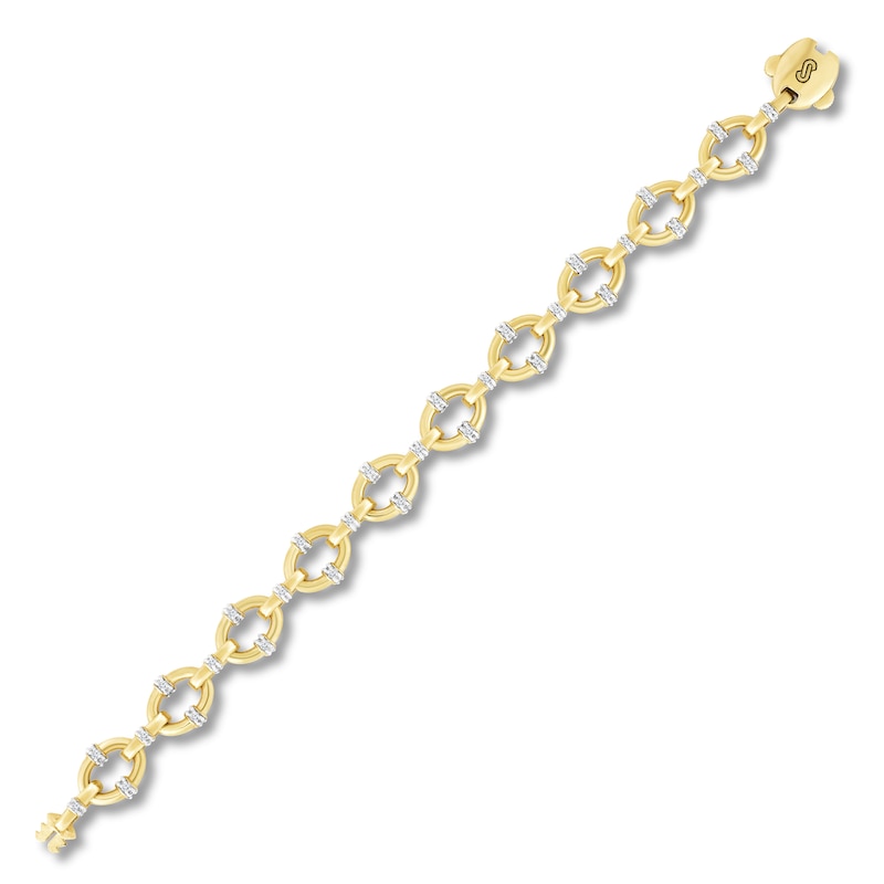 Diamond Bracelet 1-1/3 ct tw Round 10K Yellow Gold