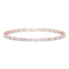 Thumbnail Image 1 of Diamond Tennis Bracelet 1 ct tw Round/Baguette-Cut 14K Rose Gold