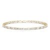 Thumbnail Image 1 of Diamond Tennis Bracelet 1 ct tw Round/Baguette-Cut 14K Yellow Gold