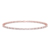 Thumbnail Image 1 of Diamond Tennis Bracelet 1/2 ct tw Round/Baguette-Cut 14K Rose Gold