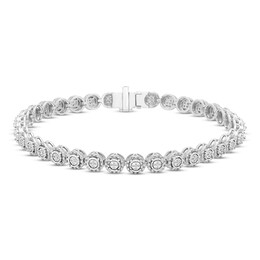 Diamond Tennis Bracelet 1/4 ct tw Round Sterling Silver