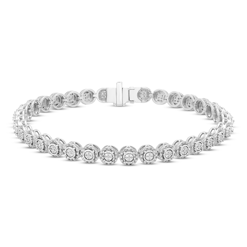 Diamond Tennis Bracelet 1/4 ct tw Round Sterling Silver