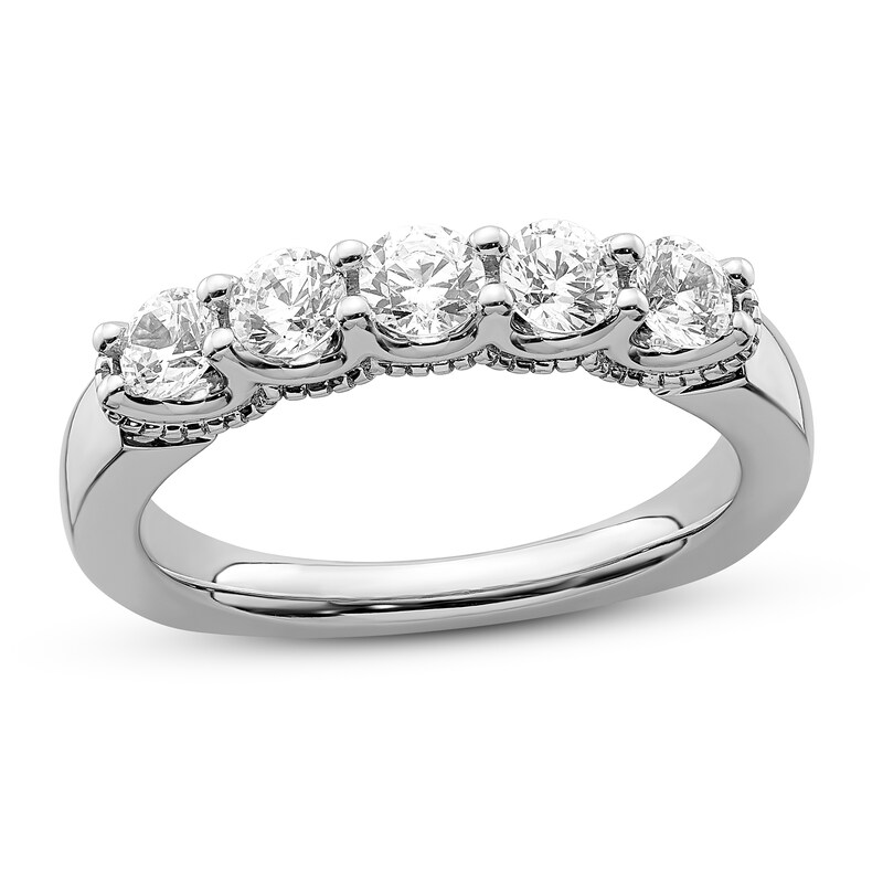 Main Image 1 of Diamond Anniversary Ring 3/4 ct tw Round 18K White Gold
