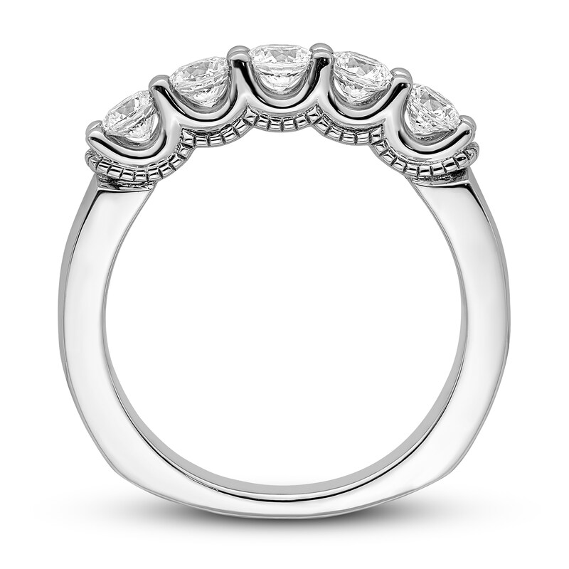 Main Image 2 of Diamond Anniversary Ring 3/4 ct tw Round 18K White Gold