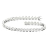 Thumbnail Image 1 of Lab-Grown Diamond Tennis Bracelet 2 ct tw Round 14K White Gold