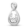 Thumbnail Image 0 of Diamond Fancy Teardrop Charm 1/6 ct tw 14K White Gold