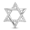 Thumbnail Image 1 of Diamond Star of David Chain Slide Charm 1/8 ct tw 14K White Gold