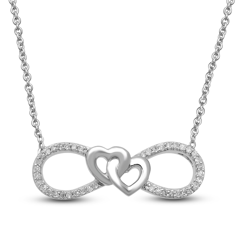 Diamond Necklace 1/10 ct tw Round Sterling Silver