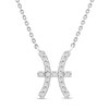 Thumbnail Image 1 of Diamond Pisces Necklace 1/10 ct tw 10K White Gold