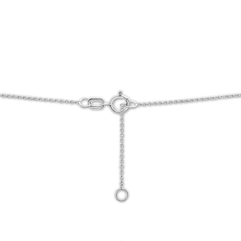 Main Image 3 of Diamond Cancer Necklace 1/10 ct tw 10K White Gold