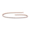 Thumbnail Image 1 of Diamond Tennis Bracelet 1/2 ct tw Round/Baguette-Cut 10K Rose Gold