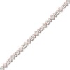 Thumbnail Image 2 of Diamond Tennis Bracelet 1/2 ct tw Round/Baguette-Cut 10K Rose Gold