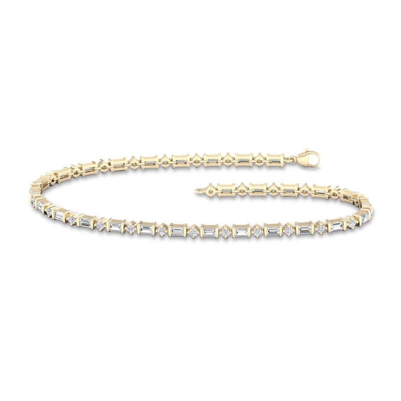 Main Image 1 of Diamond Tennis Bracelet 1 ct tw Round 14K Yellow Gold