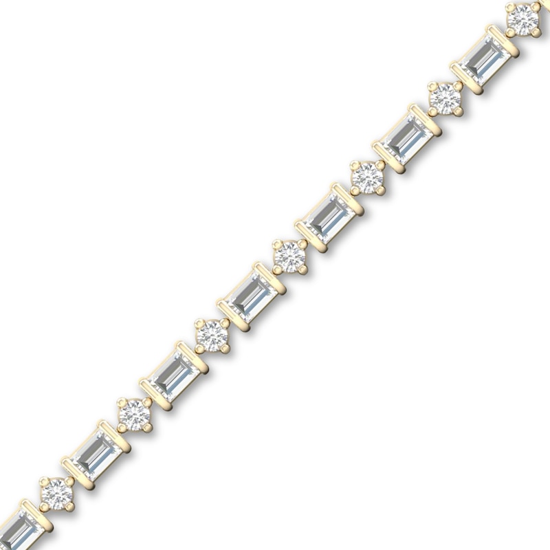 Main Image 2 of Diamond Tennis Bracelet 1 ct tw Round 14K Yellow Gold