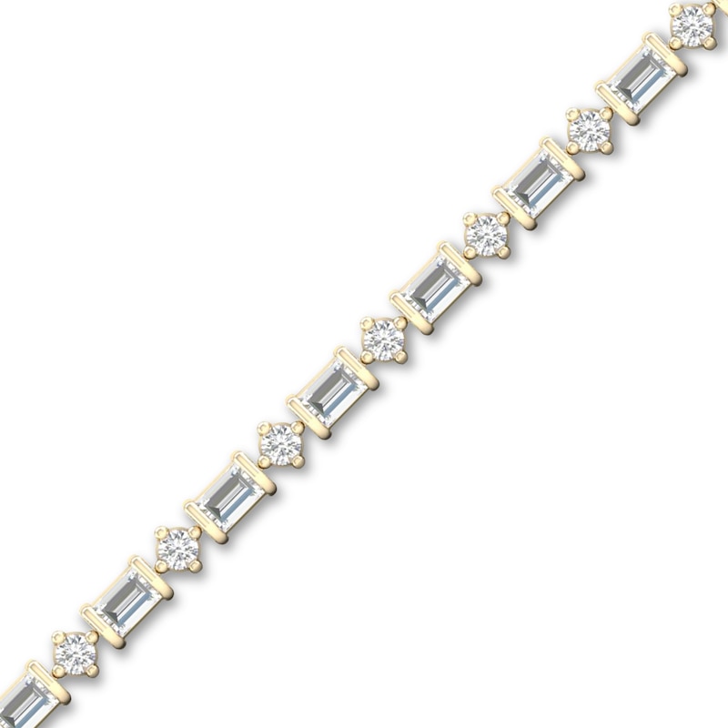 Diamond Tennis Bracelet 1 ct tw Round 14K Yellow Gold