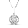Thumbnail Image 1 of Diamond Necklace 1/4 ct tw Round 10K White Gold