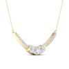 Thumbnail Image 2 of Diamond Necklace 1/2 ct tw Round 10K Yellow Gold