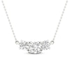 Thumbnail Image 1 of Three-Stone Diamond Necklace 1/2 ct tw Round 10K White Gold