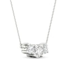 Thumbnail Image 2 of Three-Stone Diamond Necklace 1/2 ct tw Round 10K White Gold