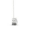 Thumbnail Image 3 of Three-Stone Diamond Necklace 1/2 ct tw Round 10K White Gold