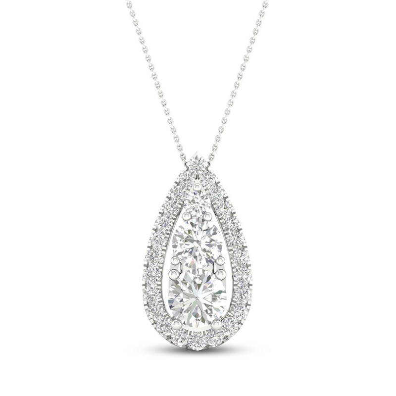 Main Image 1 of Diamond Necklace 3/4 ct tw Round 10K White Gold