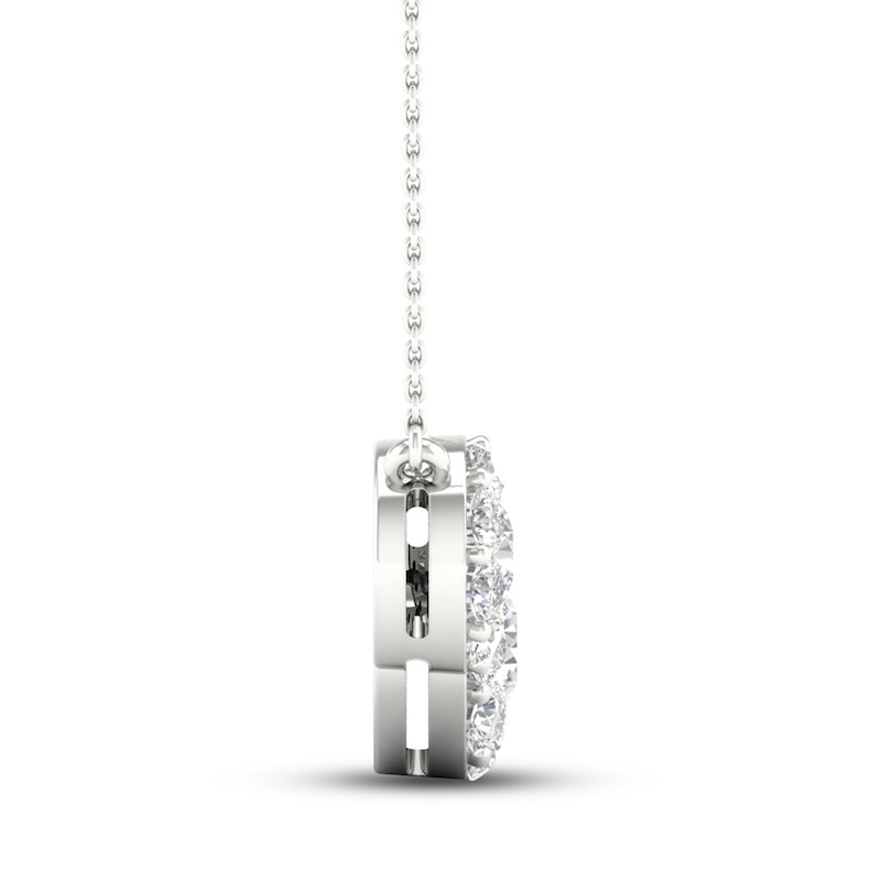 Main Image 3 of Diamond Necklace 1 ct tw Round 14K White Gold