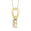 Thumbnail Image 3 of Diamond Necklace 1/4 ct tw Round 14K Yellow Gold 18"