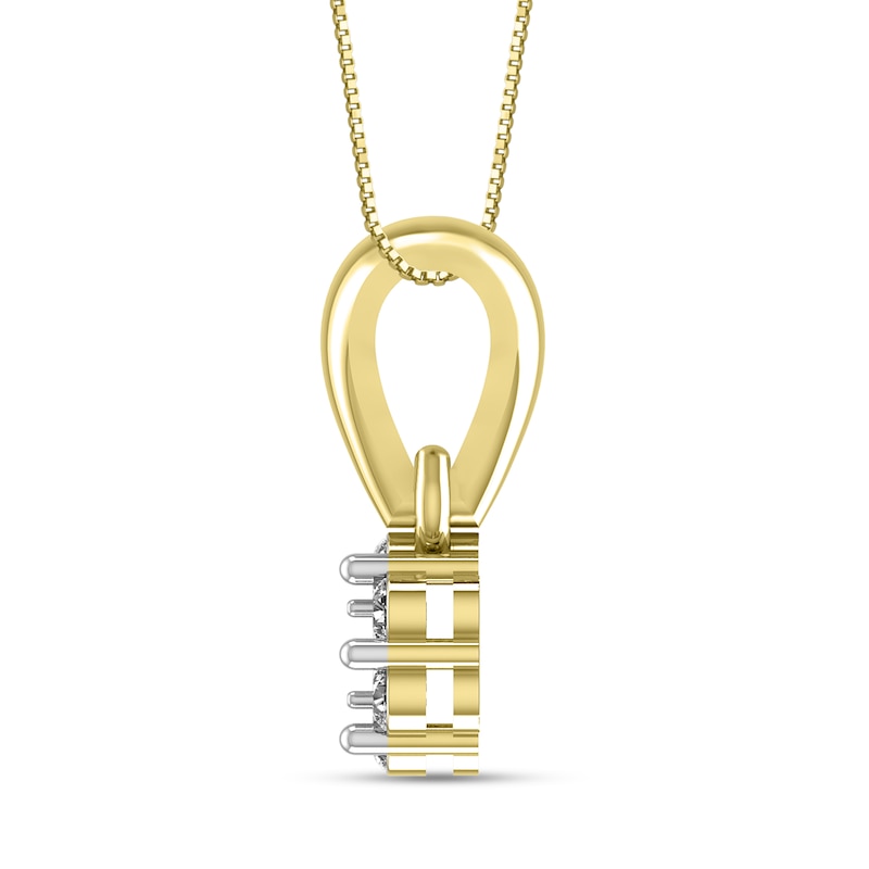 Main Image 3 of Diamond Necklace 1/4 ct tw Round 14K Yellow Gold 18"