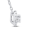 Thumbnail Image 2 of Diamond Necklace 1/6 ct tw Oval/Round 10K White Gold