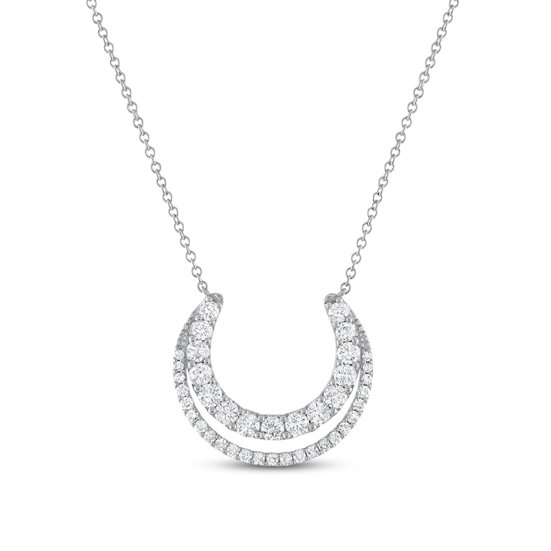 Main Image 1 of Diamond Necklace 1 ct tw Round 14K White Gold