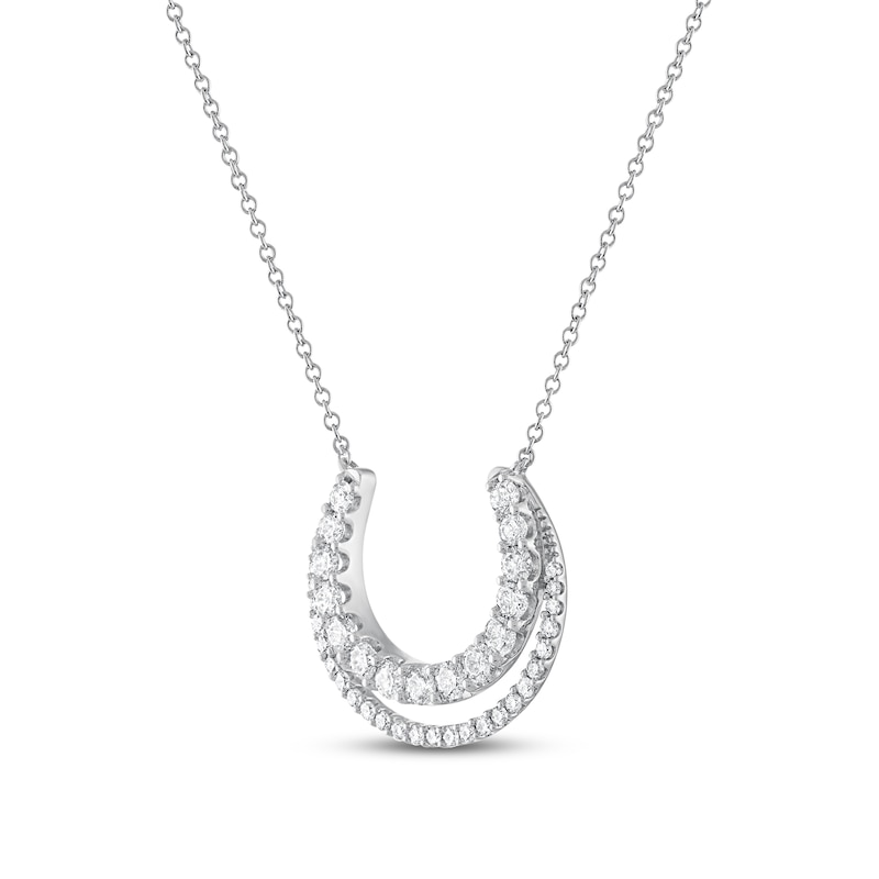 Main Image 2 of Diamond Necklace 1 ct tw Round 14K White Gold