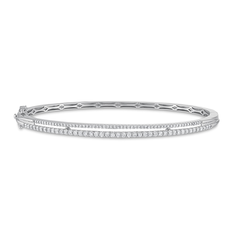 Main Image 1 of Diamond Bangle 1-1/2 ct tw Round 14K White Gold