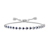 Thumbnail Image 0 of Vera Wang WISH Diamond & Blue Sapphire Bolo Bracelet 1/5 ct tw Round 10K White Gold