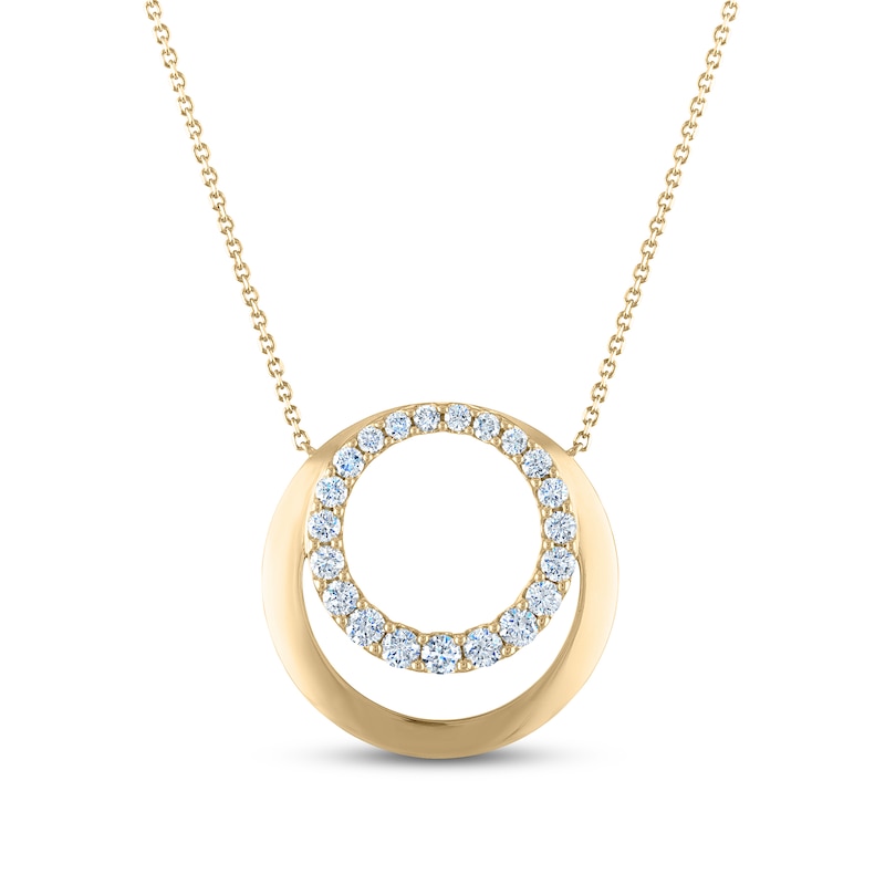 Main Image 1 of Diamond Necklace 3/4 ct tw Round 10K Yellow Gold