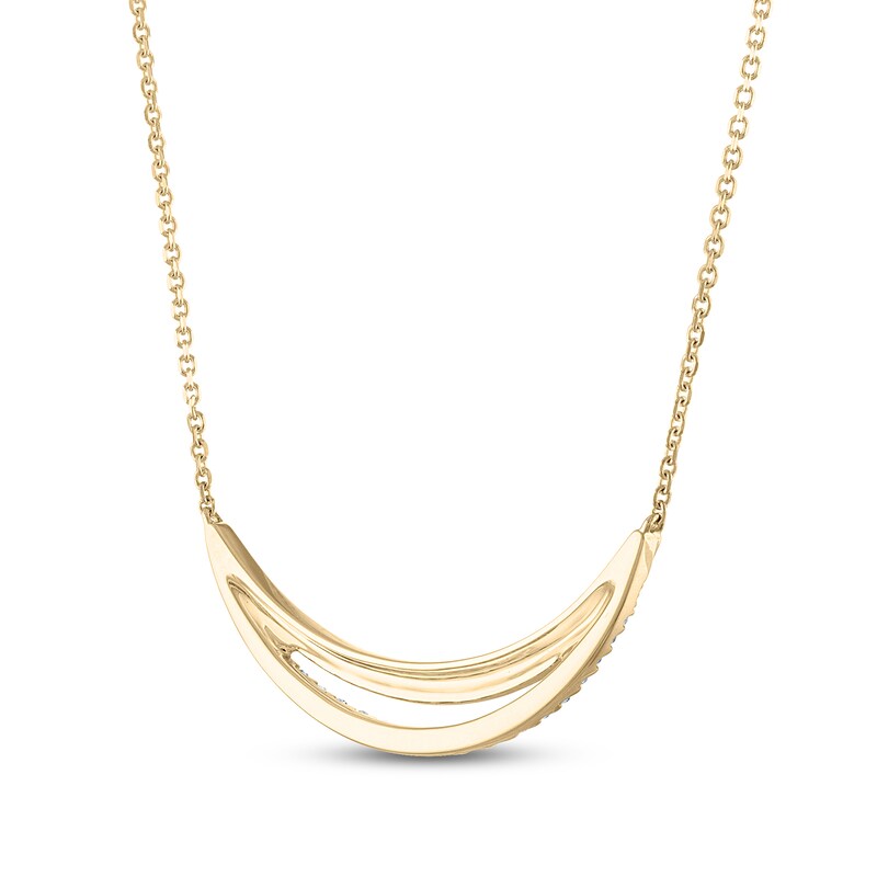 Main Image 3 of Diamond Necklace 1/5 ct tw Round 10K Yellow Gold