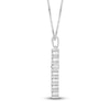 Thumbnail Image 2 of Diamond Cross Necklace 1 ct tw Round 14K White Gold
