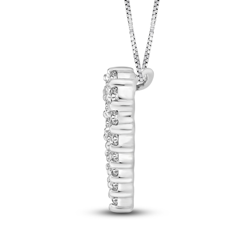 Main Image 2 of Diamond Heart Necklace 1/2 ct tw Round 14K White Gold