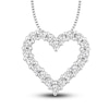 Thumbnail Image 0 of Diamond Heart Pendant Necklace 1 ct tw Round 14K White Gold 18"