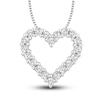 Thumbnail Image 1 of Diamond Heart Pendant Necklace 1 ct tw Round 14K White Gold 18"