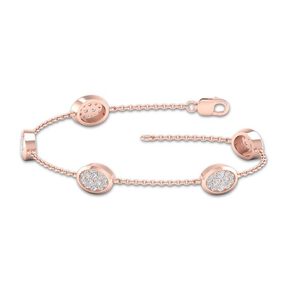 Jared The Galleria Of Jewelry Diamond Bracelet 1/2 ct tw Round 10K Rose Gold